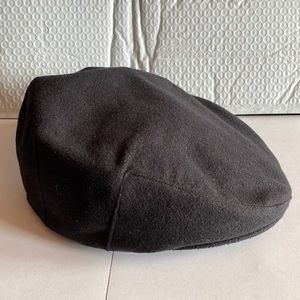 Vintage Magill wool blend winter black newsboy cap